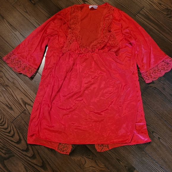 2 PC Lacy & Silky Nightie and Robe, Never Worn - Picture 2 of 11